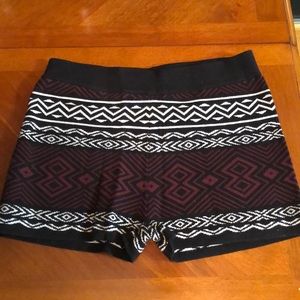 F21 fabric tribal shorts